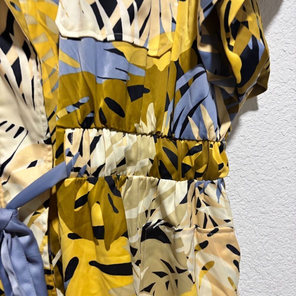 INC International Concepts Jeannie Mai X INC Midi‎ Dress Plus 0X Palm Print - Picture 6 of 12